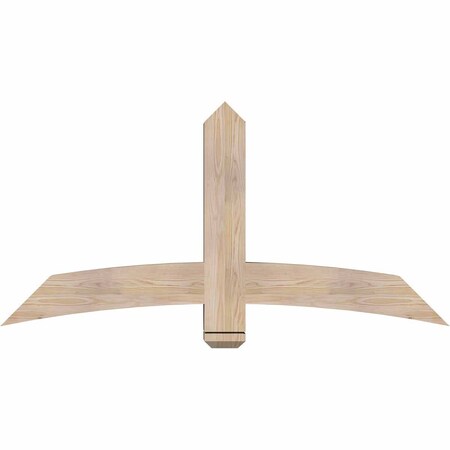 Ekena Millwork Bellingham Smooth Timber Gable Bracket, Douglas Fir, 60"W x 30"H x 5 1/2"D x 5 1/2"F, 12/12 Pitch GBW060X30X0606BEL00SDF